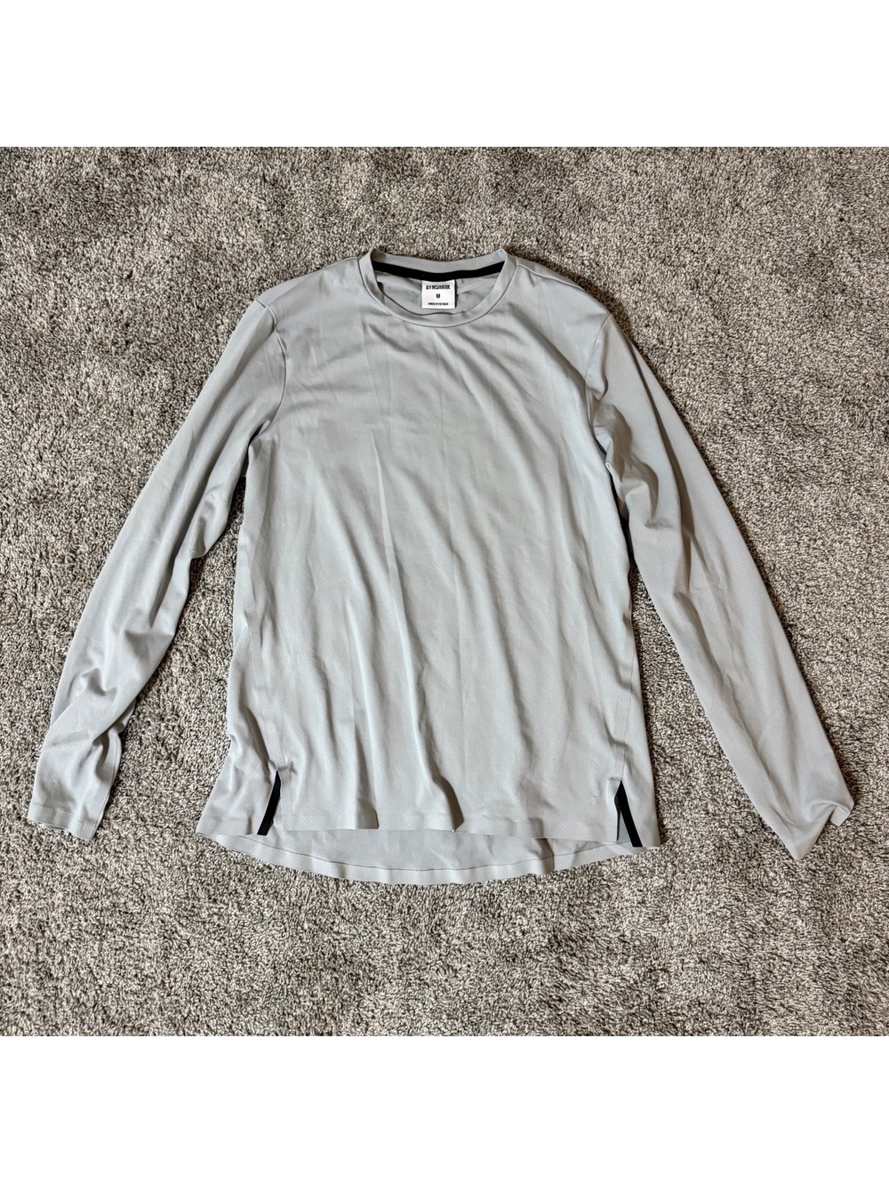 Gymshark Men's Long Sleeve Lightweight Performance Shirt Medium Gray